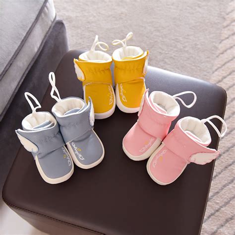 冬天保暖可爱萌雪地靴学步鞋现货婴儿棉鞋加绒加厚0-1岁宝宝鞋子-阿里巴巴
