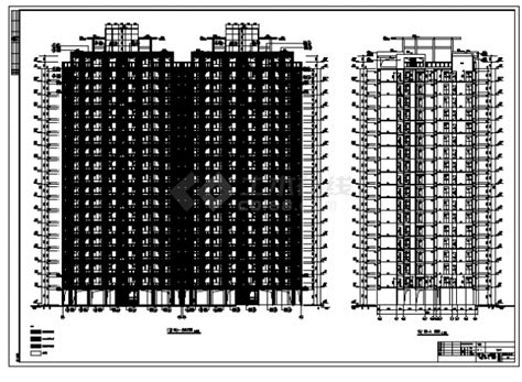 18层住宅CAD建筑施工图_建筑施工图_土木在线