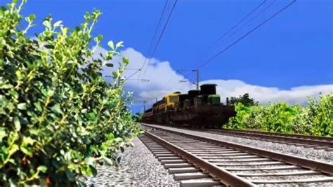 3D真实火车铁路模拟动画系列：飞速行驶的火车