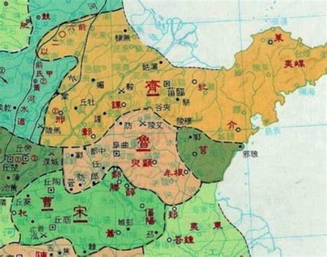 齐国鲁国地图图片