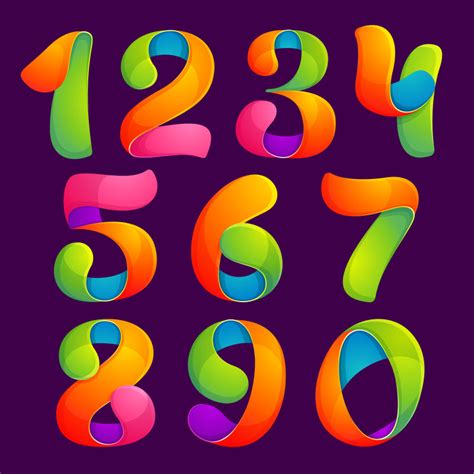 数字序号数字编号创意彩色数字设计图片素材免费下载 - 觅知网