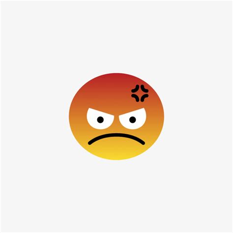 生气的脸贴纸 Angry Face Sticker素材 - Canva可画