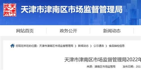 天津市津南区市场监督管理局公布2022年第1期食品安全监督抽检信息_手机新浪网