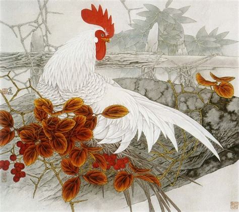 国画公鸡的画法和步骤-露西学画画