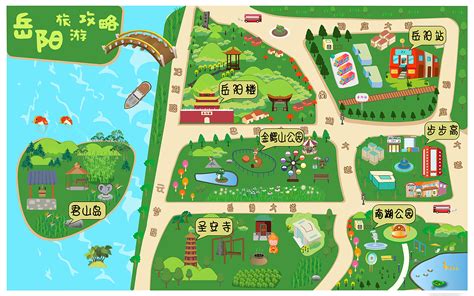关于岳阳的旅游，美食，文化地图|插画|其他插画|傲娇d小哥哥 - 原创作品 - 站酷 (ZCOOL)
