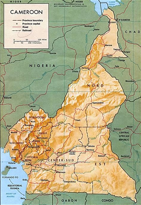喀麦隆英文地图 - 喀麦隆地图 - 地理教师网