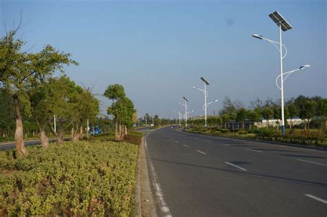 江苏高邮市送桥镇村路亮起了120盏太阳能路灯 - 资材资讯 - 园林资材网