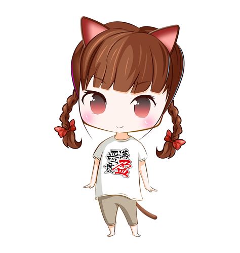 Q版粉色人物图片