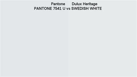 Pantone 7541 U vs Dulux Heritage SWEDISH WHITE side by side comparison