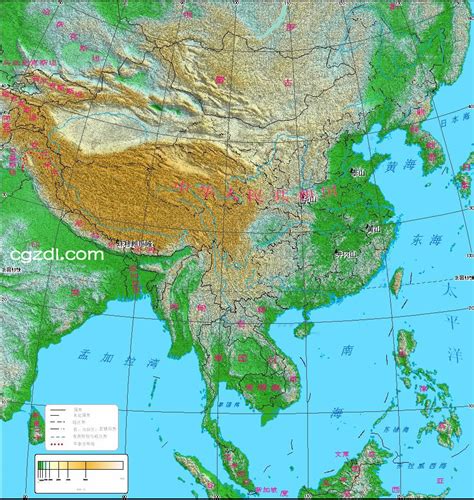 中国地形区图图片