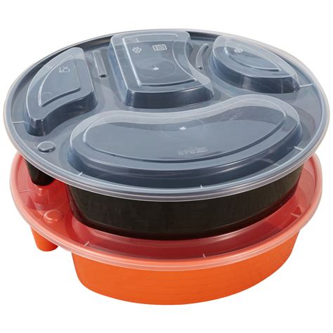 一次性塑料饭盒快餐盒便当餐黑色外卖打包美式餐盒微波炉方形三格-阿里巴巴