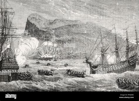 The Capture of Gibraltar between 1–4 August 1704, War of the Spanish ...