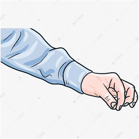 手绘卡通胳膊手臂手指头素材图片免费下载-千库网