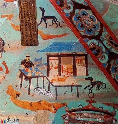 屠房,晚唐_十六国时期到元朝的历代壁画经典作品欣赏_敦煌壁画-艺术大咖
