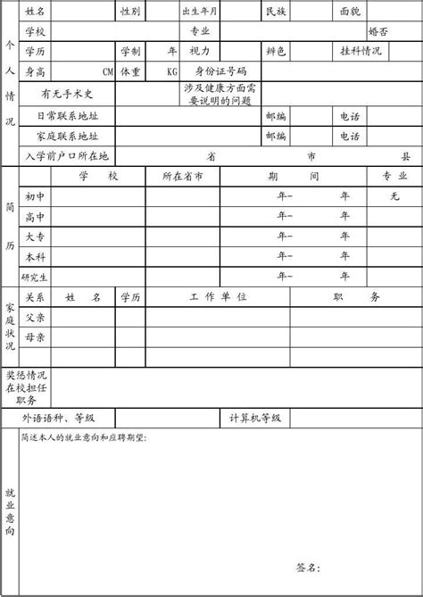 上海铁路局招聘登记表_word文档在线阅读与下载_文档网