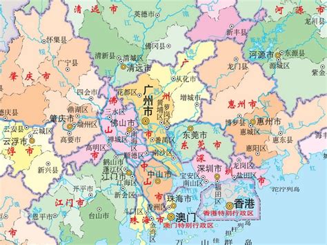 广东省地图全图PSD分层素材设计模板素材