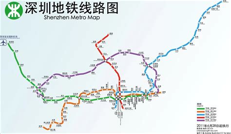 深圳地铁线路图 - 中国交通地图 - 地理教师网
