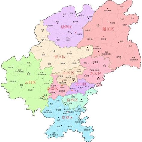 贵阳市行政区划图图片