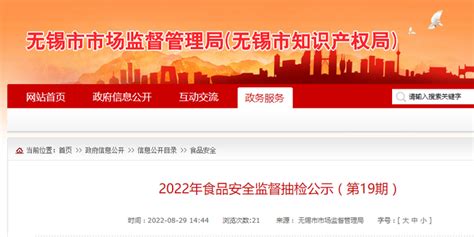 江苏省无锡市市场监督管理局发布2022年食品安全监督抽检公示（第19期）_手机新浪网