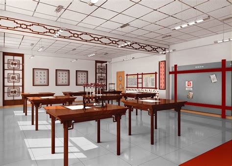 书法教室设计-专业教室设计-服务项目-北京锦绣千秋环境艺术有限公司