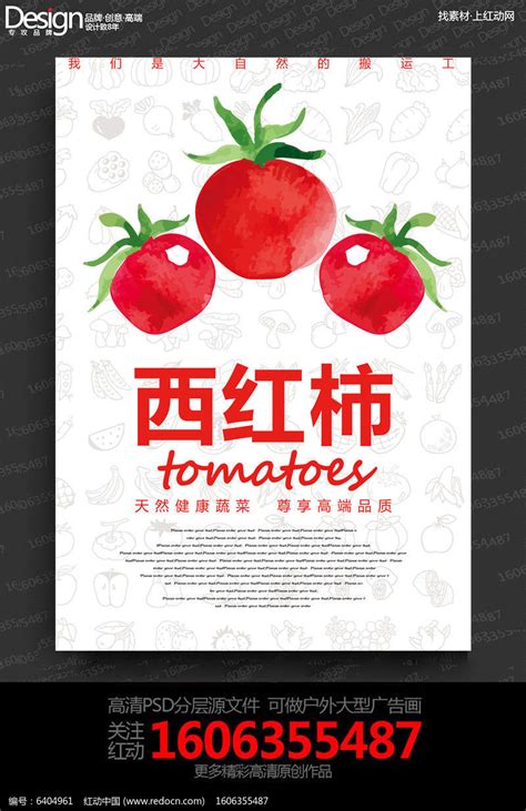 创意新鲜番茄促销海报模板素材-正版图片401723298-摄图网
