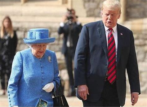 特朗普见英女王时3次违反礼仪 网友：在“侮辱”女王_荔枝网新闻