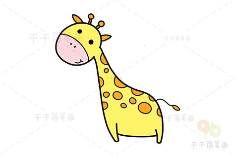 可爱长颈鹿怎么画 长颈鹿简笔画画法 长颈鹿卡通画儿童画手绘教程[ 图片/26P ] - 才艺君