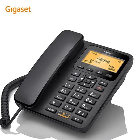 Gigaset原西门子插卡座机电话机 全网通座机4G版 移动/联通/电信/办公家用固话无线录音电话机插卡GL500黑-融创集采商城