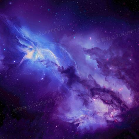 蓝紫色梦幻星云背景背景图片素材免费下载_熊猫办公