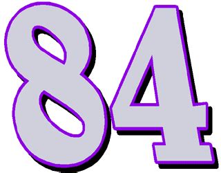 84 RACE NUMBER 2 COLOR IMPACT FONT DECAL / STICKER