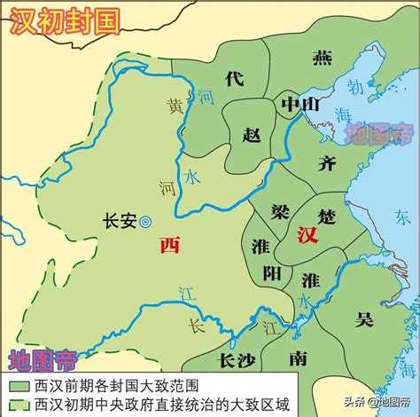 中国汉朝地图 幅图快速看210年间西汉从建立到灭亡_华夏智能网