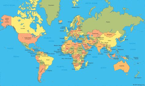美国人眼中的世界地图,世界地图高清版大图片,世界地图高清版大图_大山谷图库