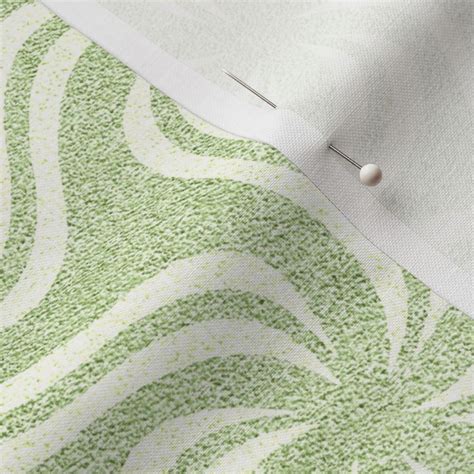 Lime Green and White Faux Velvet Fabric | Spoonflower