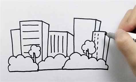 20年后的城市简笔画 20年后的城市怎么画 | 抖兔教育