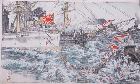 日本人拍摄的甲午中日战争，图9为沉没的扬威号