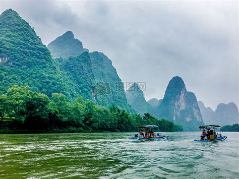 古风山水绿色中国风云雾缭绕山中景致背景图片免费下载-千库网