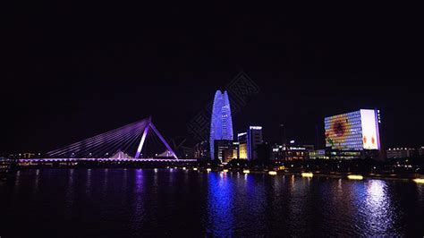 宁波三江口老外滩夜景高清图片下载-正版图片500579259-摄图网
