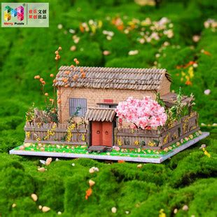 创意粘土手工作品，微景观DIY房屋农家小院模型-51费宝网