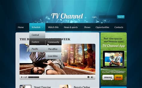 TV Channel Responsive Website Template - TemplateMonster