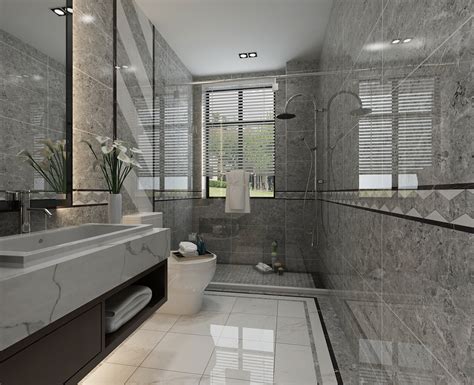 独特卫生间大理石地砖设计效果图 – 设计本装修效果图