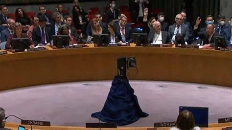 联合国安理会就反对乌东4地公投的决议草案投票，俄1票否决_腾讯视频