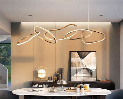 北欧后现代极简约丹麦吊灯客厅餐厅书房卧室个性几何线条铁艺吊灯-美间设计