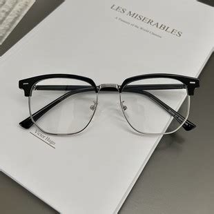 素颜近视纯钛眼镜框架透明冷茶色显白柔韧IP钛腿可配度数丹阳配镜-阿里巴巴
