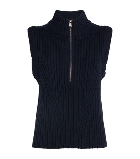 ME+EM navy Wool-Cashmere Sweater Vest | Harrods UK