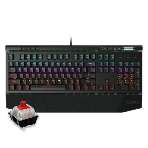 联想 K104 机械键盘 红轴 RGB光效跑马灯 有线 游戏电竞办公键盘 104键 吃鸡键盘 黑色，99元—— 慢慢买比价网