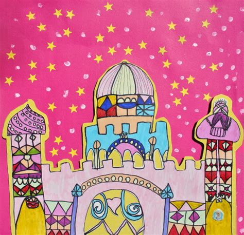 少儿书画作品-《美丽的城堡》/儿童书画作品《美丽的城堡》欣赏_中国少儿美术教育网