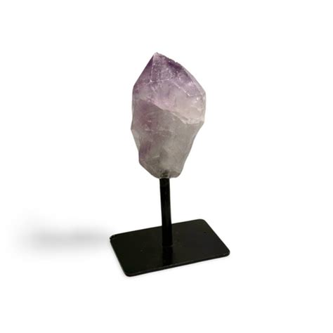 Small Amethyst Crystals on Metal Base Stand | Smoky Mountain Relic