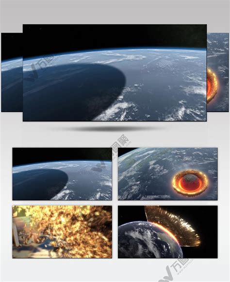 星球撞地球壮观演示 地球宇宙太空视频素材免费下载[万图聚视频素材网]