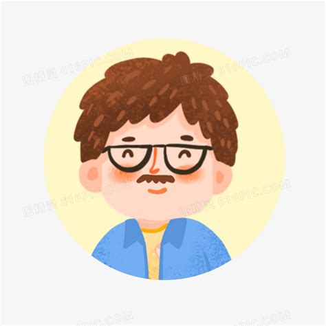 老年非主流插画头像