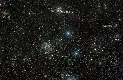 NGC 663 - open cluster in Cassiopeia - Astronomy Magazine - Interactive ...